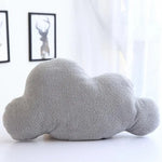 coussin nuage gris doux moderne literie corps blanc fourré oblong coton polyester