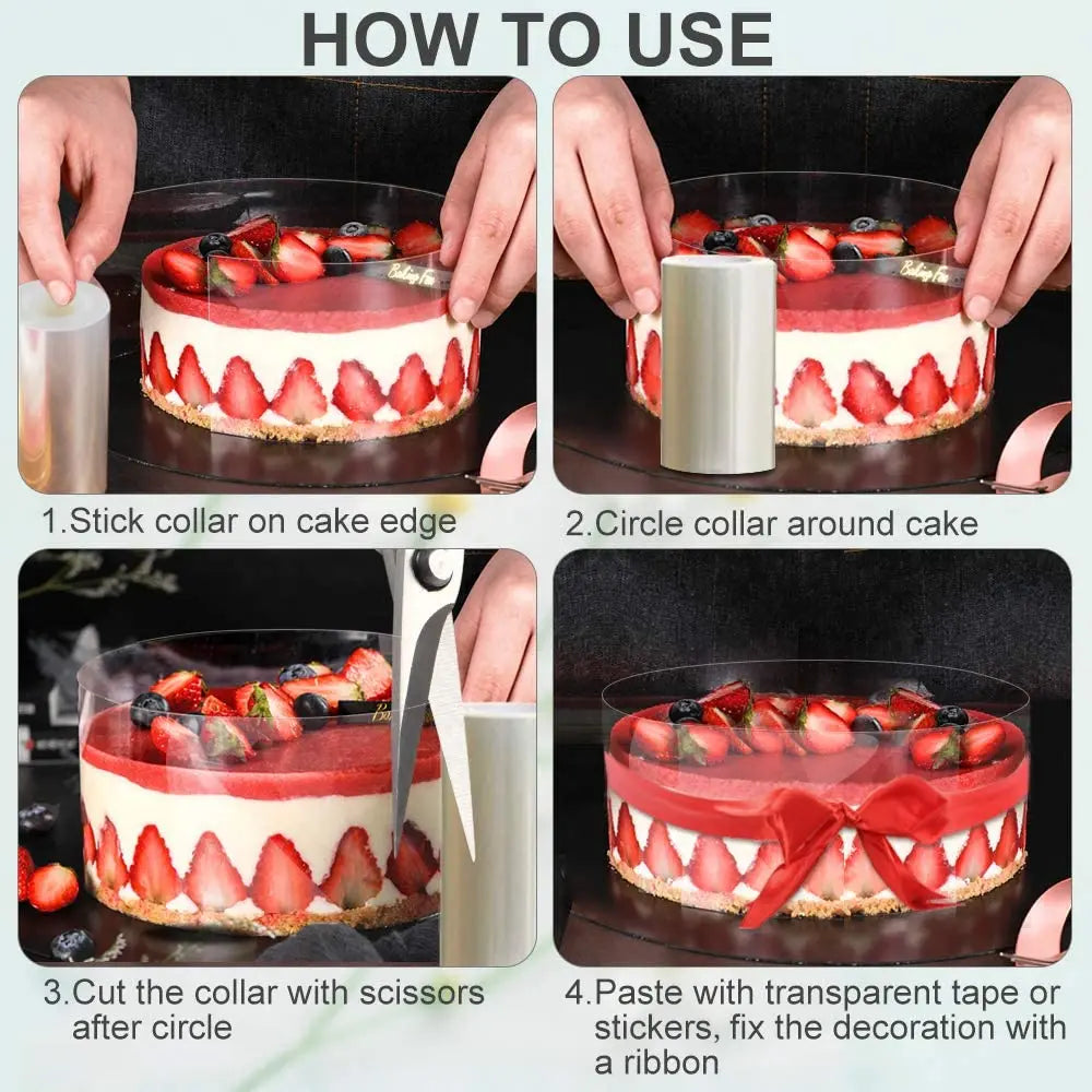 film protection gâteau transparent adhésif cake decorating mousse bord environnant moderne utilitaire