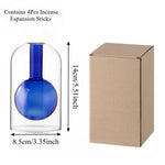 diffuseur huiles essentielles verre transparent moderne bâtonnets parfum inclusion liquide