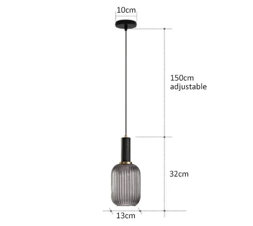 suspension lumineuse or vert gris moderne rayures horizontales opacité câble noir 13cm 20cm 30cm