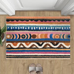 tapis géométrique multicolore moderne bohème antidérapant 30x50cm 40x60cm 50x80cm salon