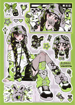 stickers anime adolescents coque téléphone carnet bricolage artisanat divers motifs couleurs