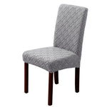 housses chaise moderne motif géométrique gris clair spandex polyester intérieur cuisine événements