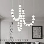 suspension lumineuse blanches moderne chaînes fixées support inclusion chaînes moderne