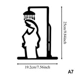 décoration murale minimaliste autocollant silhouette wc douche noir