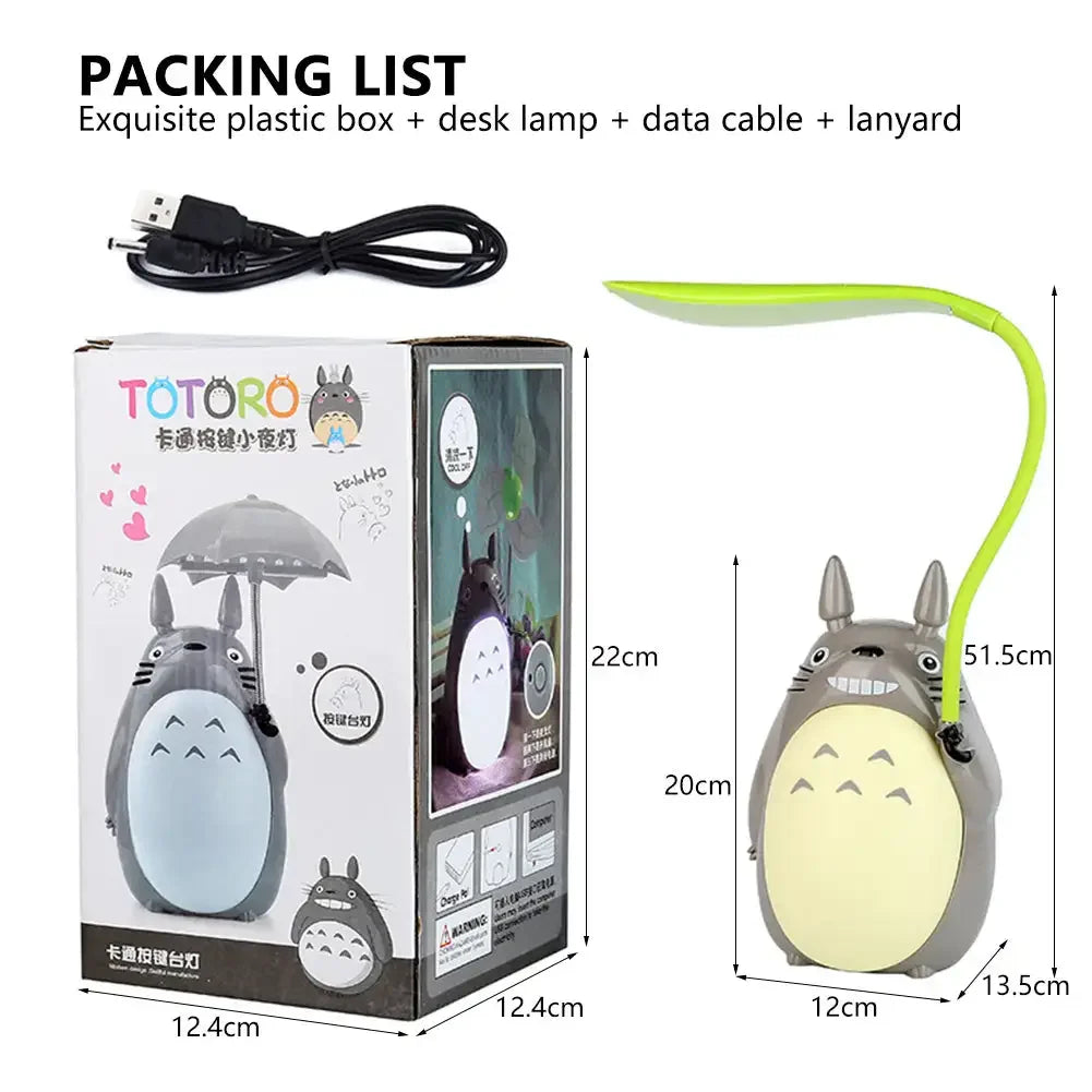 veilleuse table led totoro gris moderne rechargeable usb enfant chambre decor