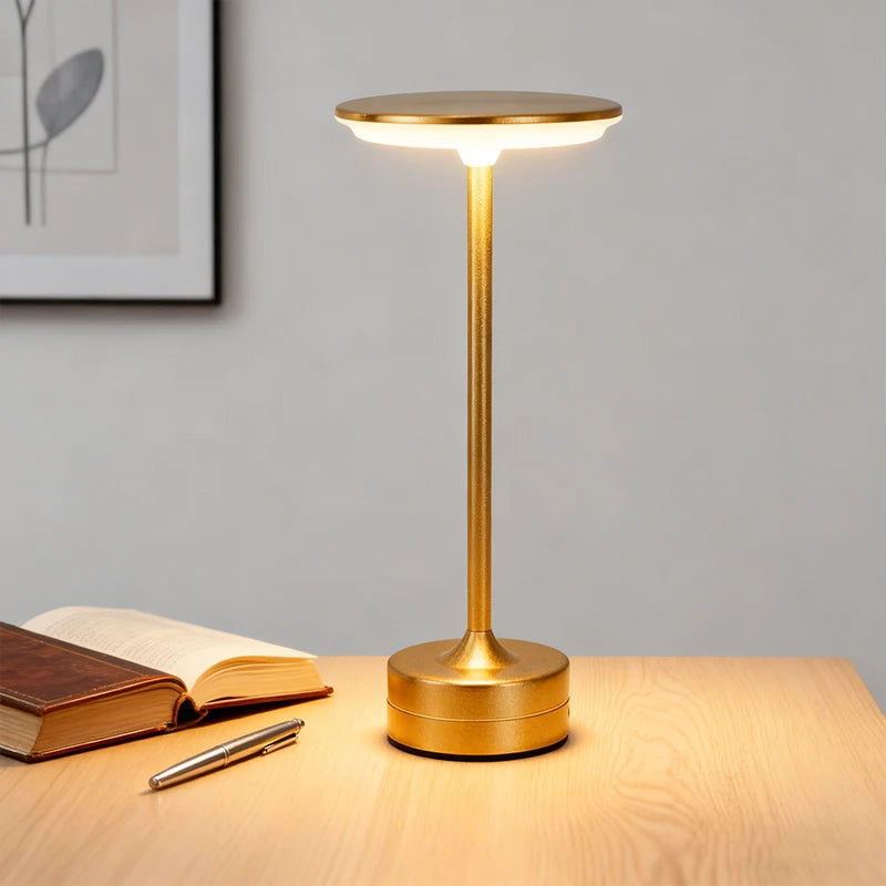 lampe table led rechargeable tactile or argent noir veilleuse portable chambre lecture gradation continue