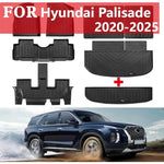 tapis sol hyundai palisade 2020 2025 noir texture rugueuse moderne tapis conducteur passager deuxième