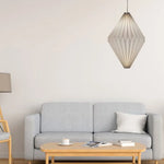 suspension lumineuse moderne origami beige plissé opacité intérieur chambre salon