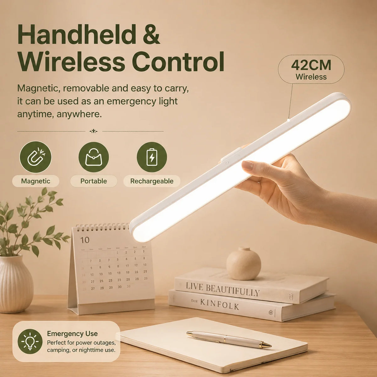 lampe led rechargeable usb aimantée télécommande éclairage cuisine chambre moderne adhésif blanc