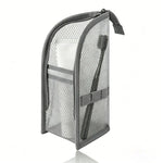 organisateur voyage toile maille eva imperméable cordon serrage brosse dents rasoir crèmes bouteille parfum