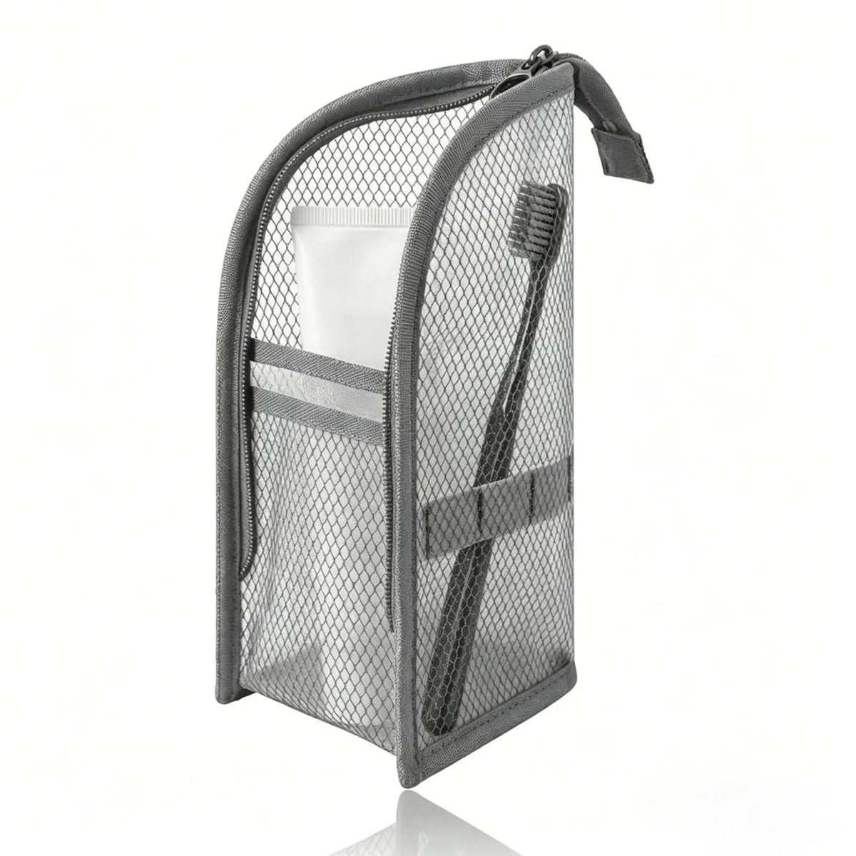 organisateur voyage toile maille eva imperméable cordon serrage brosse dents rasoir crèmes bouteille parfum