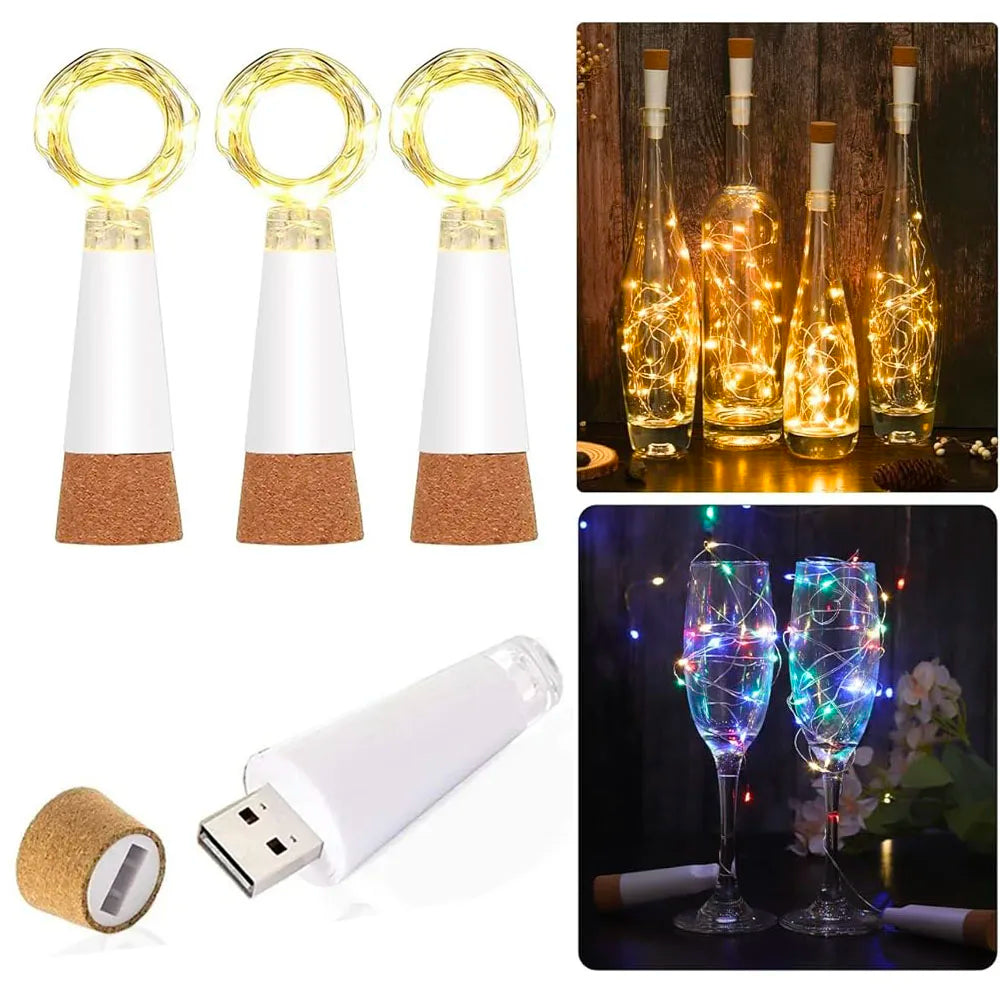 guirlande lumineuse led blanc cuivre moderne décoration intérieure adhésive rechargeable usb