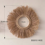 décoration murale bois boho franges colorées naturel moderne minimalisme chambre salon entrée