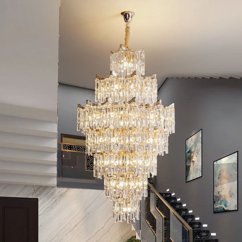 lustre cristal doré élégant moderne encastré brillant transparent haute qualité facile