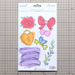 sticker aquarelle fleurs rubans coeurs diamant ancre cupcake oiseau flèche texte be mine forever