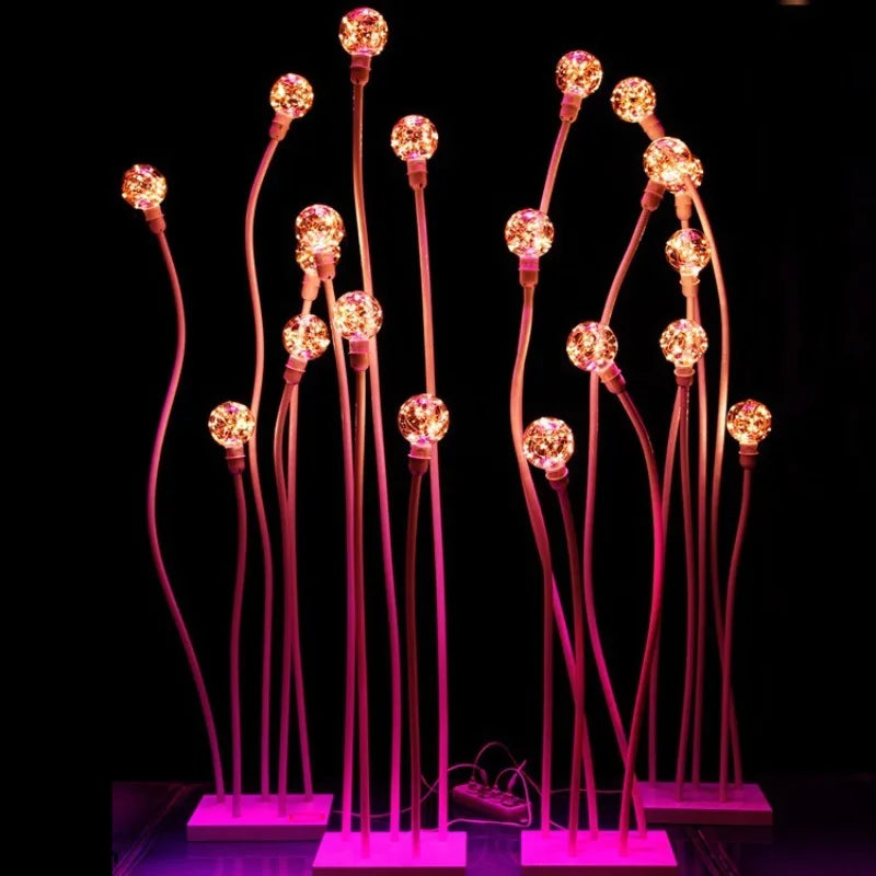 décoration mariage lumière or blanc rose sphérique moderne transparent fixée base carrée événement festif