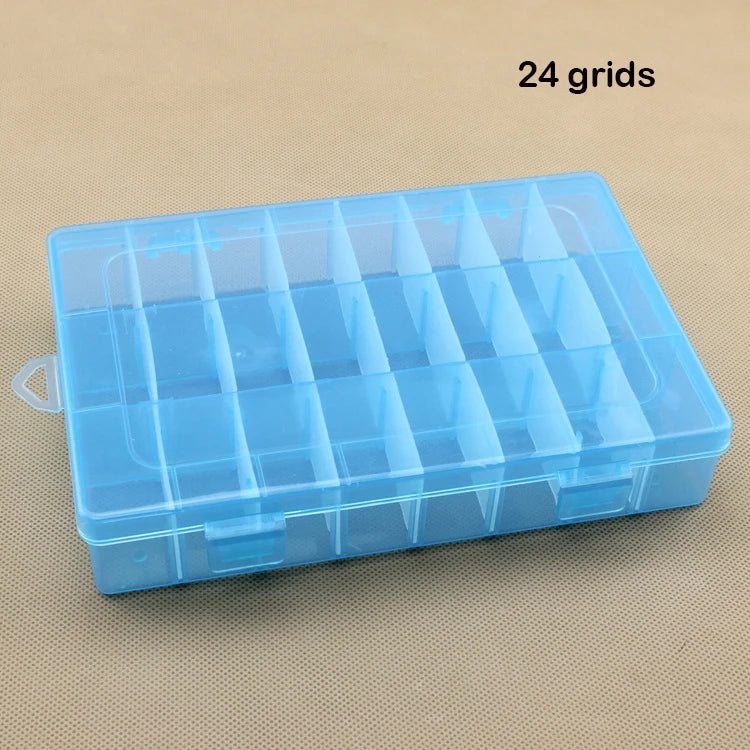 boîte rangement transparente 15 compartiments pratique réutilisable modulaire bijoux articles divers plastique respectueux environnement