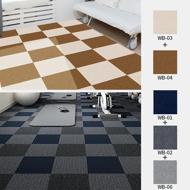 tapis auto adhésifs polyester modernes bleu marine gris beige marron noir tissage texture opacité