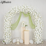Fleur artificielle rose blanche en soie pour décoration mariage