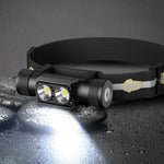 lampe frontale led rechargeable camping chasse fishing 1000lm noir jaune violet