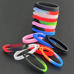 bracelet silicone rouge simple anneau blanc vert noir rose bleu unicolore opacité