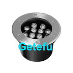éclairage led rgb télécommande spot noir argent moderne extérieur encastrable ip67 waterproof 9w 18w