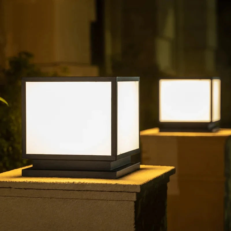 lampe solaire moderne noire couleurs télécommande ip44 étanche patio jardin led