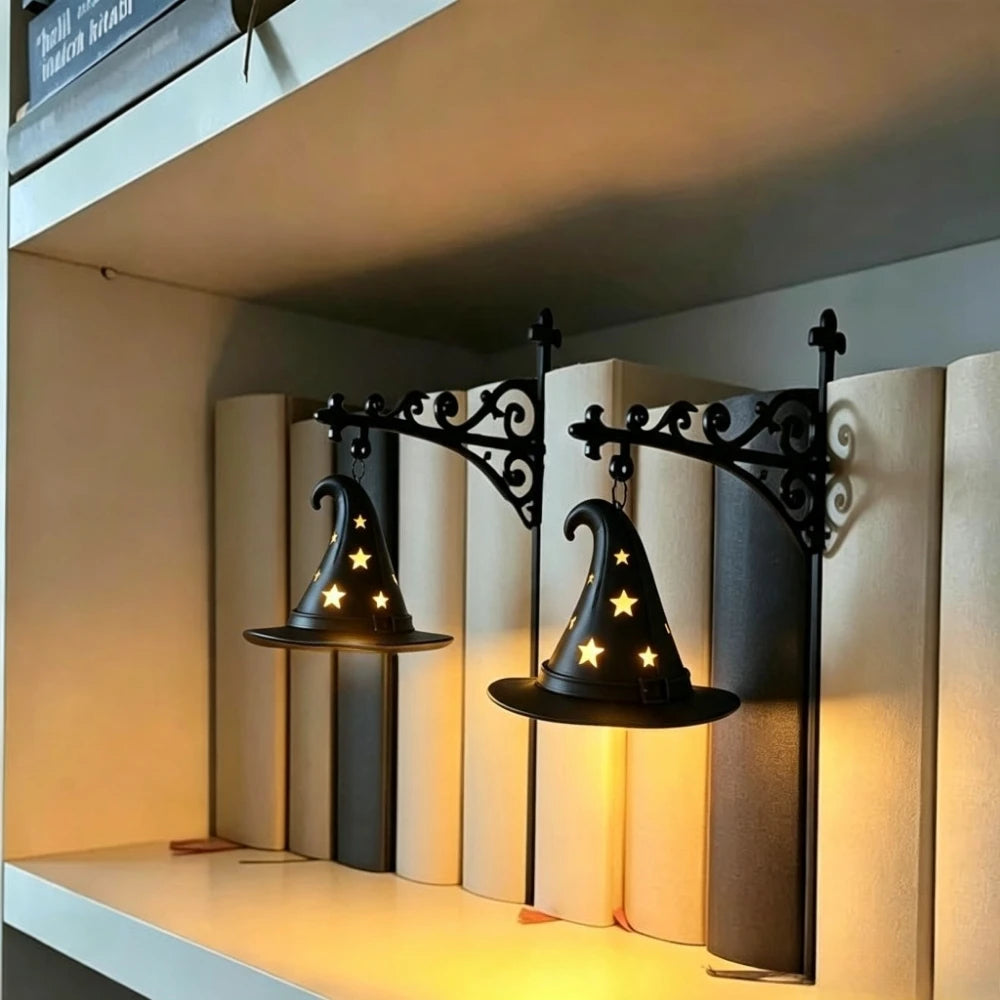 lampe suspendue vintage fantôme citrouille halloween décoration maison noire blanche jaune floral