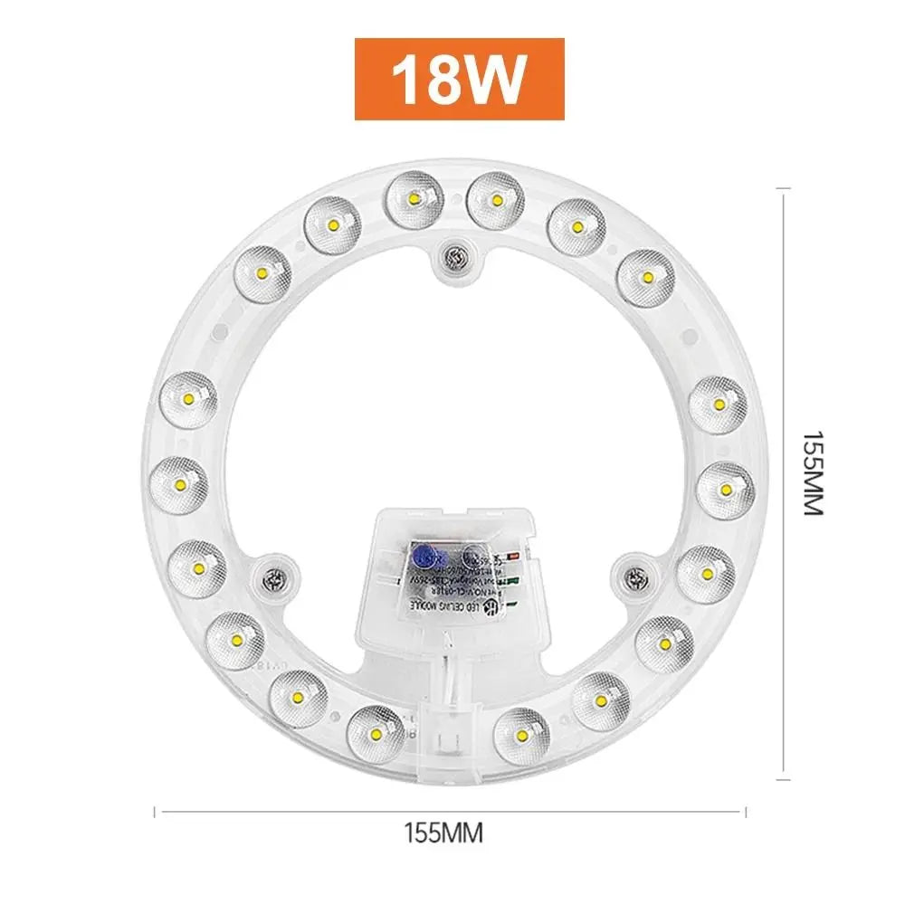 lampe led circulaire diodes adhésif moderne technologique blanc plafonnier facile chambre salon