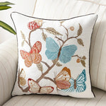 taies d'oreiller velours oiseau perroquet feuilles bleu foncé élégant non toxique polyester respectueux environnement