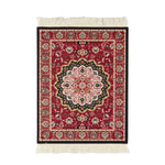 tapis souris non glissant ornements floraux rouge bleu beige dense traditionnel