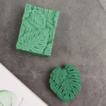 moule silicone feuille monstera savon bougie palmier tropical décoration bain artisanal botanique fini