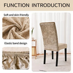 housses chaise velours moderne beige gris blanc élastiques amovibles extérieur fauteuil polyester spandex