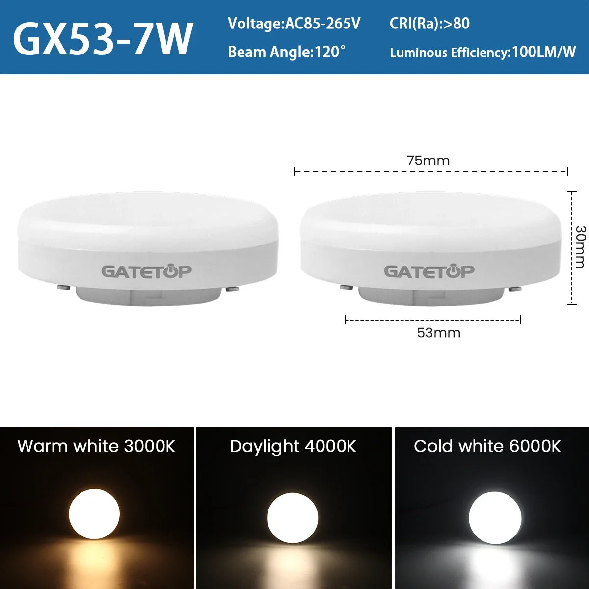 lampe led armoire blanc moderne 12w 15w 5w 7w 9w ac85265v 6000k 4000k 3000k