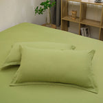 taies d'oreiller simples coton polyester 48x74cm gris roseclair unis opaques lit maison