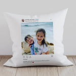 coussin carré moderne imprimé photos famille lavable coton polyester double sided print