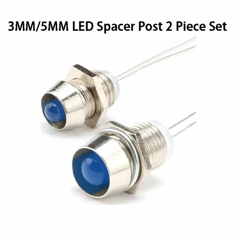 supports led isolants 3mm 5mm deux pièces transparents argentés bleus industriels