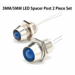 supports led isolants 3mm 5mm deux pièces transparents argentés bleus industriels