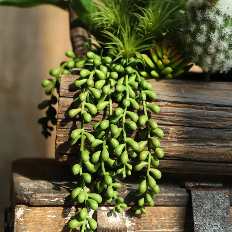 plantes artificielles vertes gouttes pendantes moderne suspension tringle extérieur décoration maison anniversaire vigne