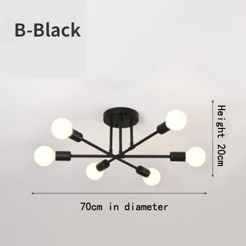 lampe suspension led chrome doré noir moderne ampoules vintage éclairage quotidien monté surface cuisine