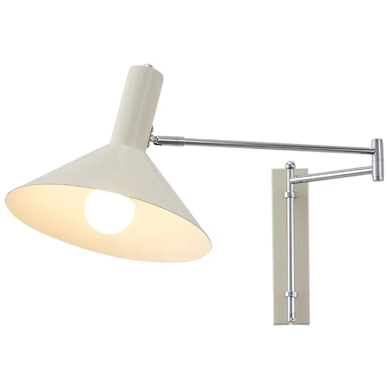 lampe murale articulée rouge blanc moderne prise fixée mur led chambre coucher