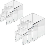 présentoirs transparents multi niveaux moderne bijoux vernis ongles desserts vin minimaliste réutilisable respectueux environnement
