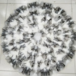 tapis patchwork fourrure imitation moderne gris beige noir blanc doux sol prièreextérieur