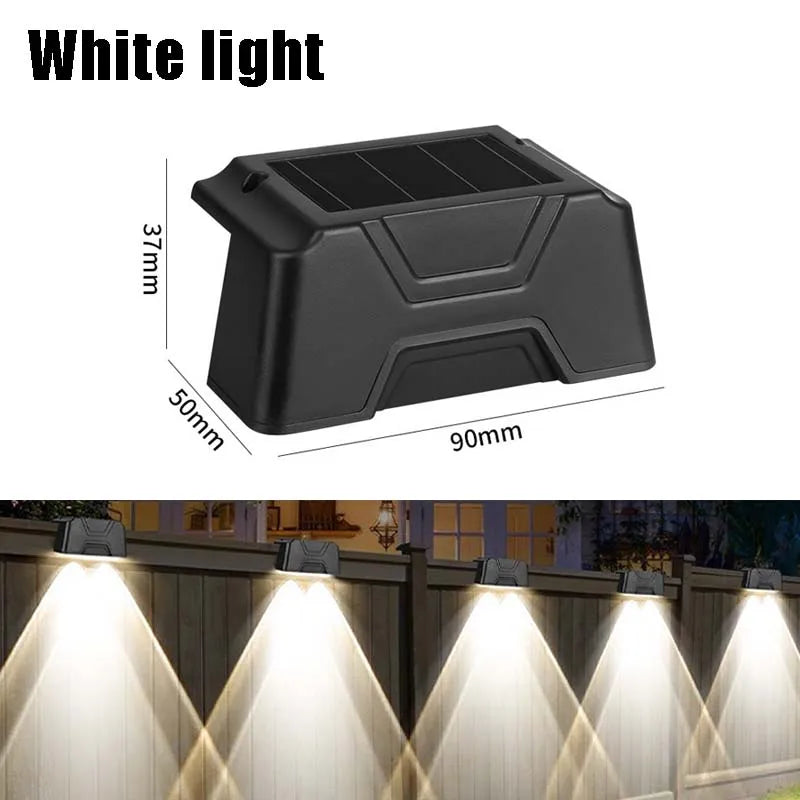 lumière solaire ip65 led extérieure moderne escaliers mur noir abs