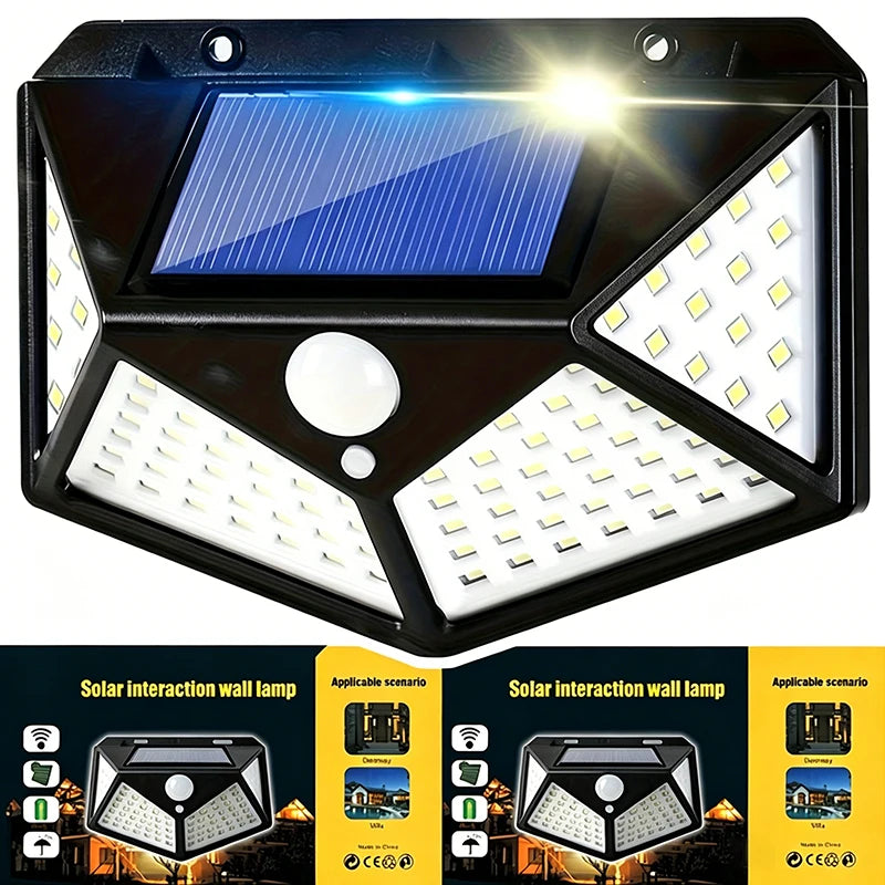 lampe solaire murale noire panneau led vis fixe moderne extérieur garage jardin