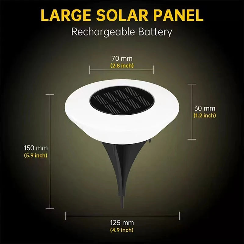 lumière solaire extérieure ip65 led moderne blanc noir decoration jardin autonomie