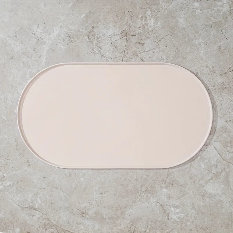 tapis alimentation chat imperméable antidérapant silicone moderne plateaux animaux compagnie deux gamelles couleur rose