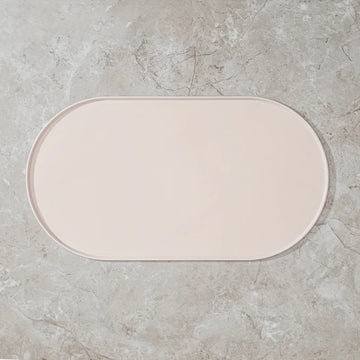 tapis alimentation chat imperméable antidérapant silicone moderne plateaux animaux compagnie deux gamelles couleur rose