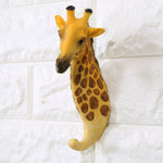 tête animale sculptée girafe gorille zèbre éléphant ram cerf décorative réaliste fixée